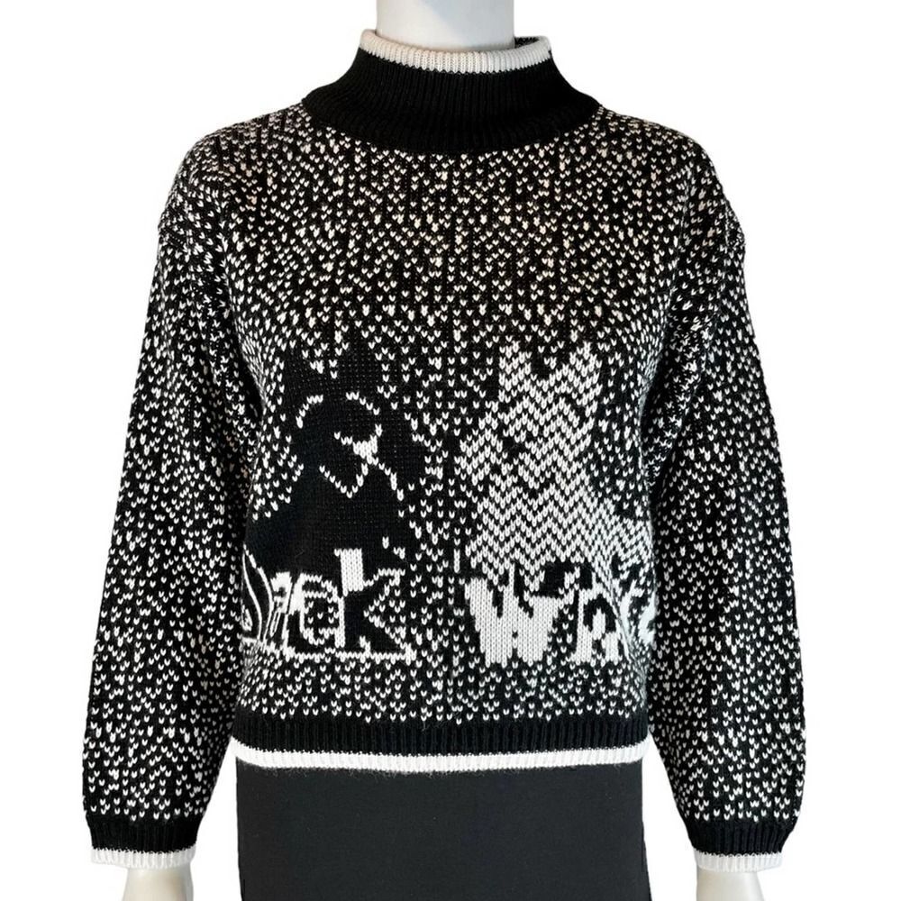 Nuggets Vintage Scottish Terrier Knit Sweater Medium - Picture 8 of 8